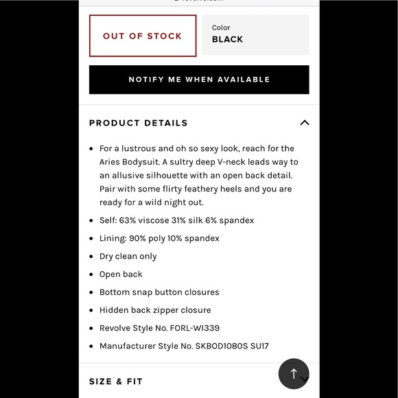 For Love And Lemons Aries Bodysuit - Picture 5 of 5